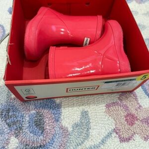 Hunter Kids Pink Rain Boots